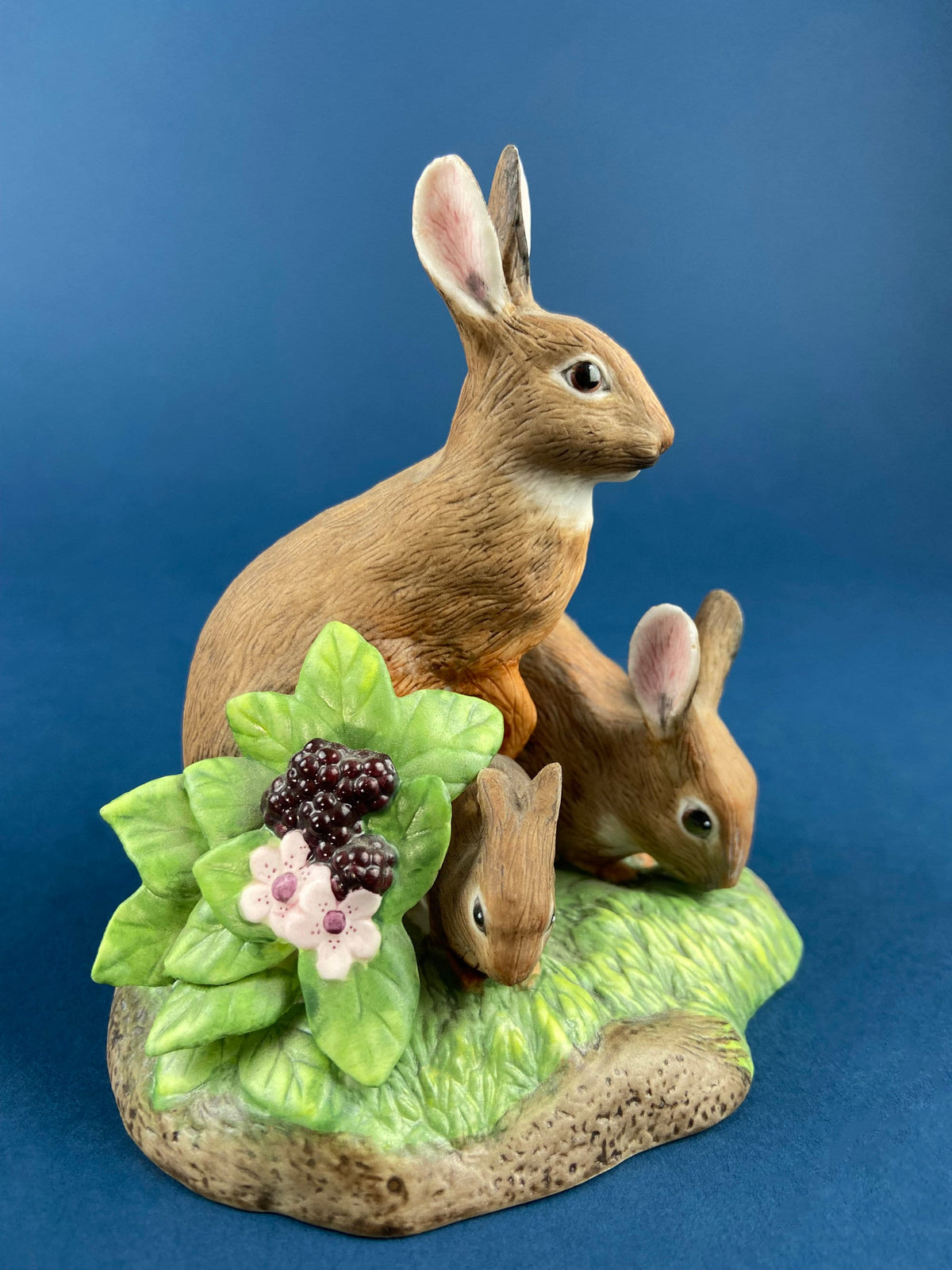 Hand-Painted Porcelain Bunny Family, 1983 Limited Edition