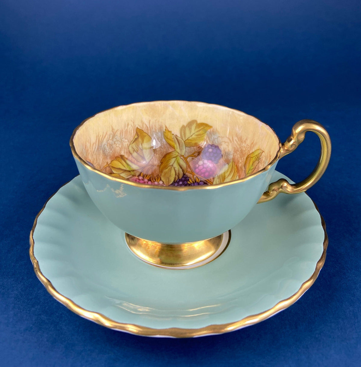 Aynsley Fruit Motif Cup and Saucer