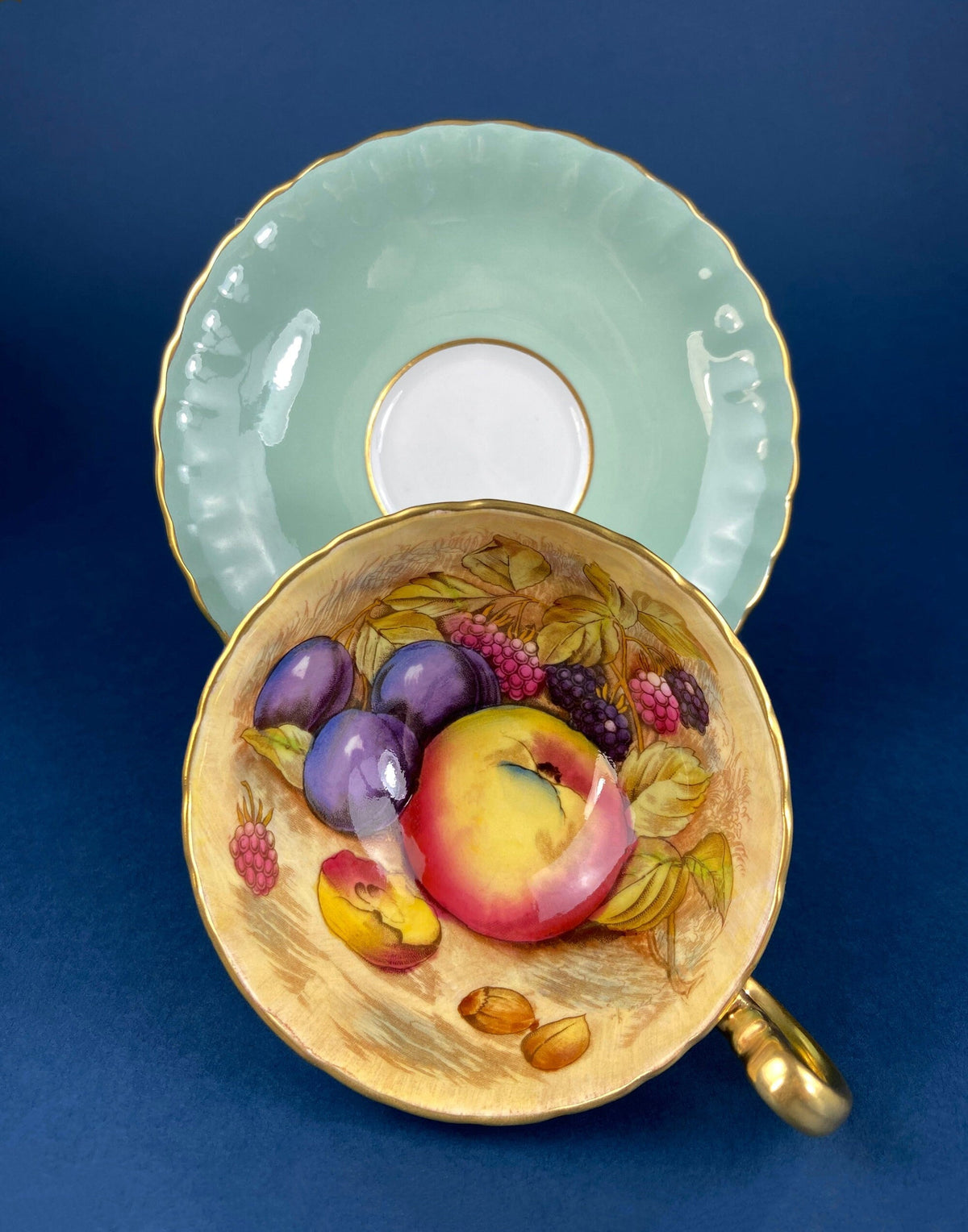 Aynsley Fruit Motif Cup and Saucer