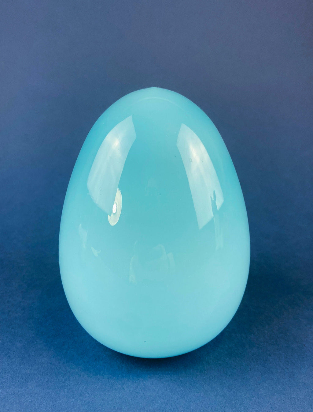 Pink & White Ombre Ceramic Egg, 6"