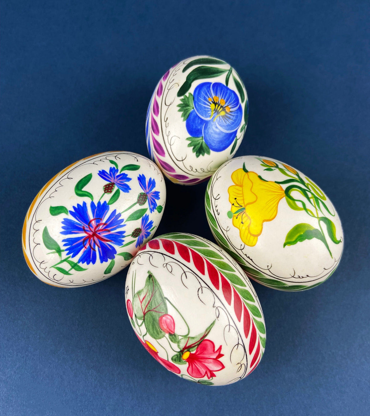 Pink & White Ombre Ceramic Egg, 6"