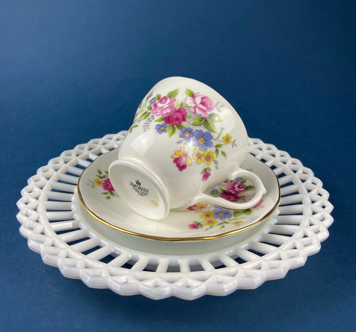 Duchess Floral Bone China Cup and Saucer