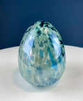 Opaline Blue Glass Egg, 6"
