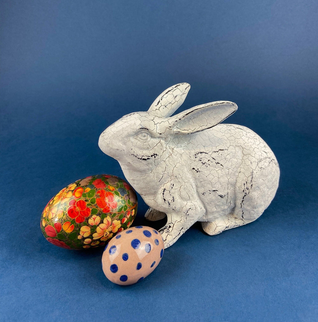 Rustic Crackle-Painted Bunny