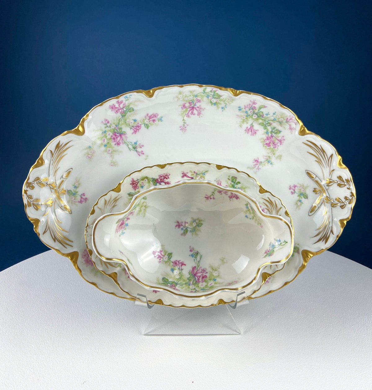 Haviland Limoges Wild Roses Oval Platter