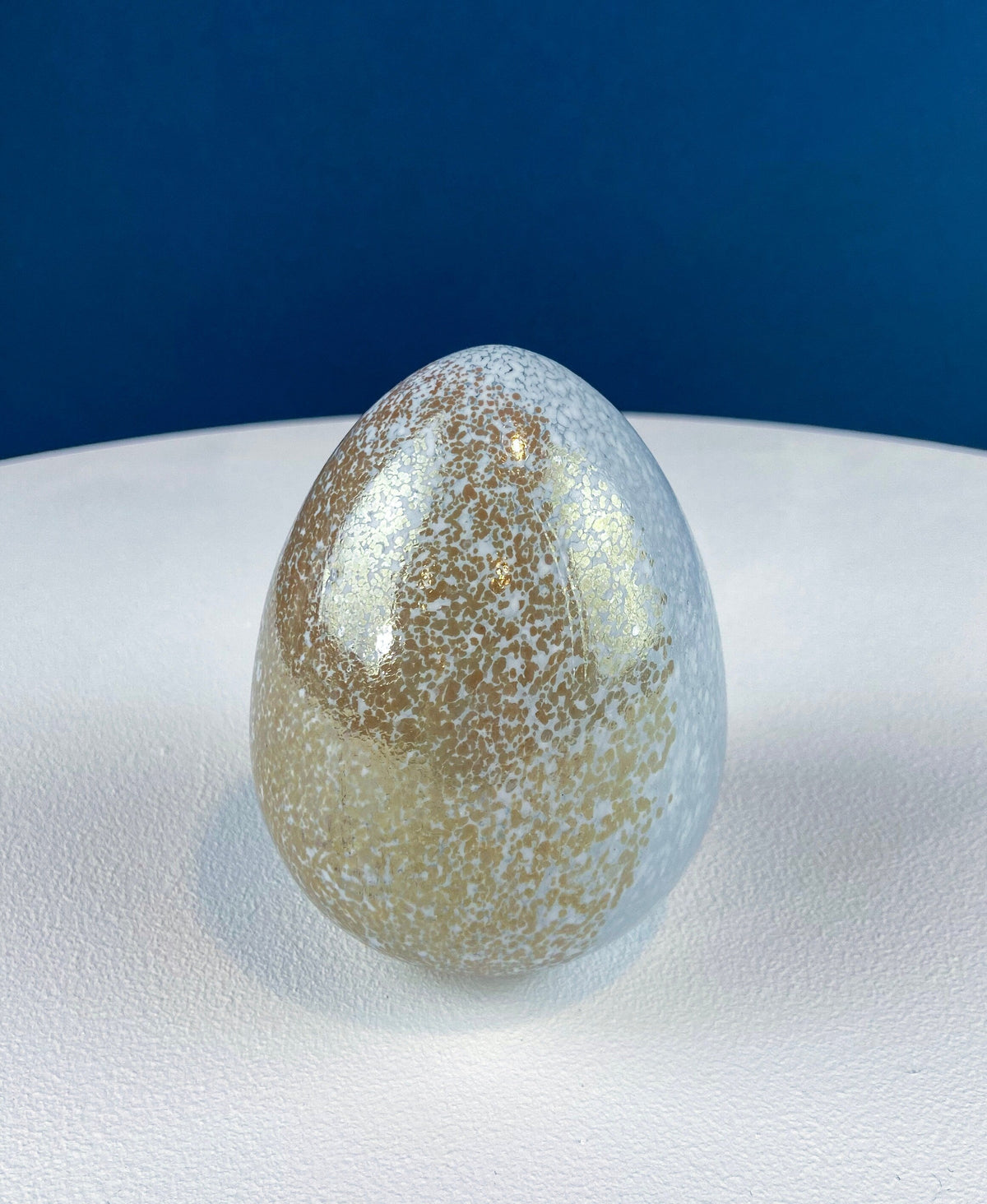 Spotted Art Glass Eggs, Set of 3