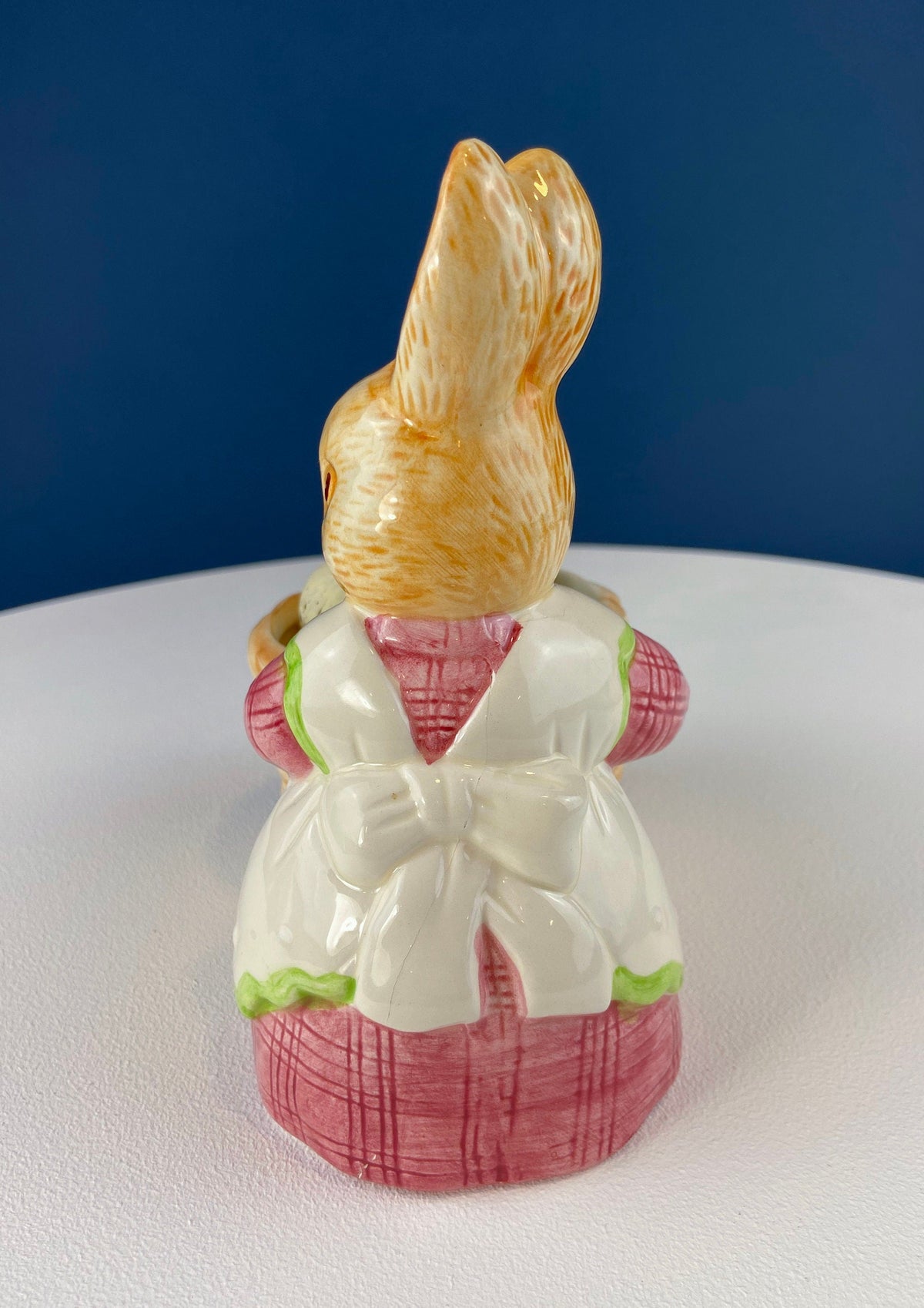 Hand-Painted Mother Bunny with Apron and Basket