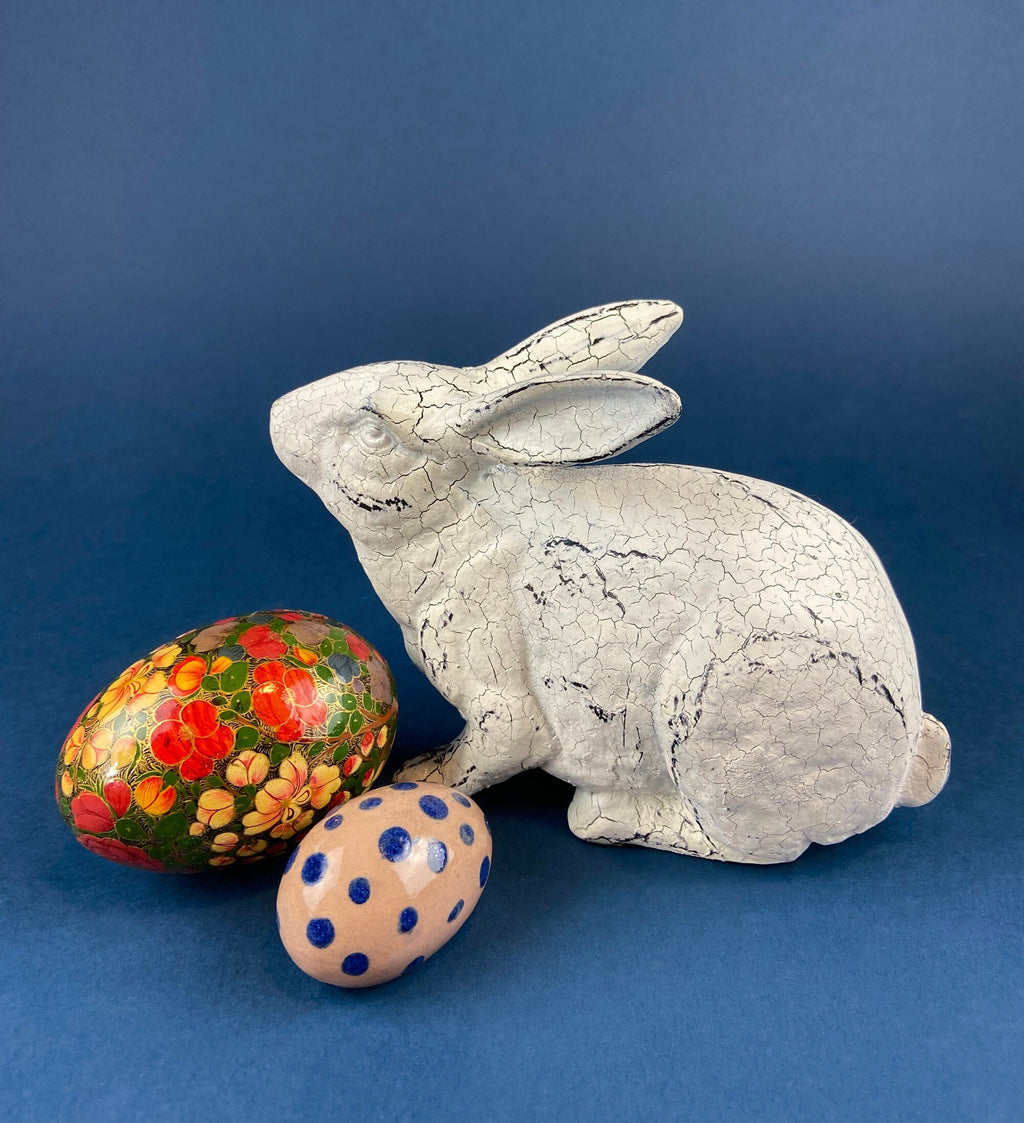 Rustic Crackle-Painted Bunny