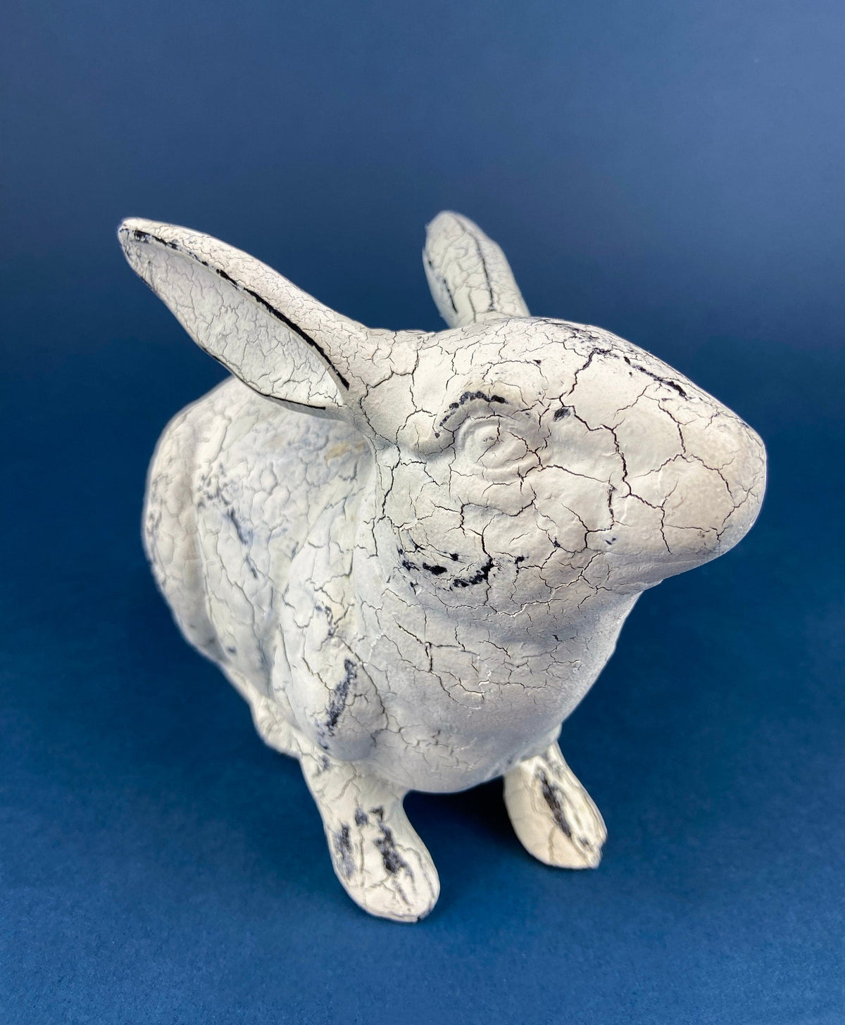 Rustic Crackle-Painted Bunny