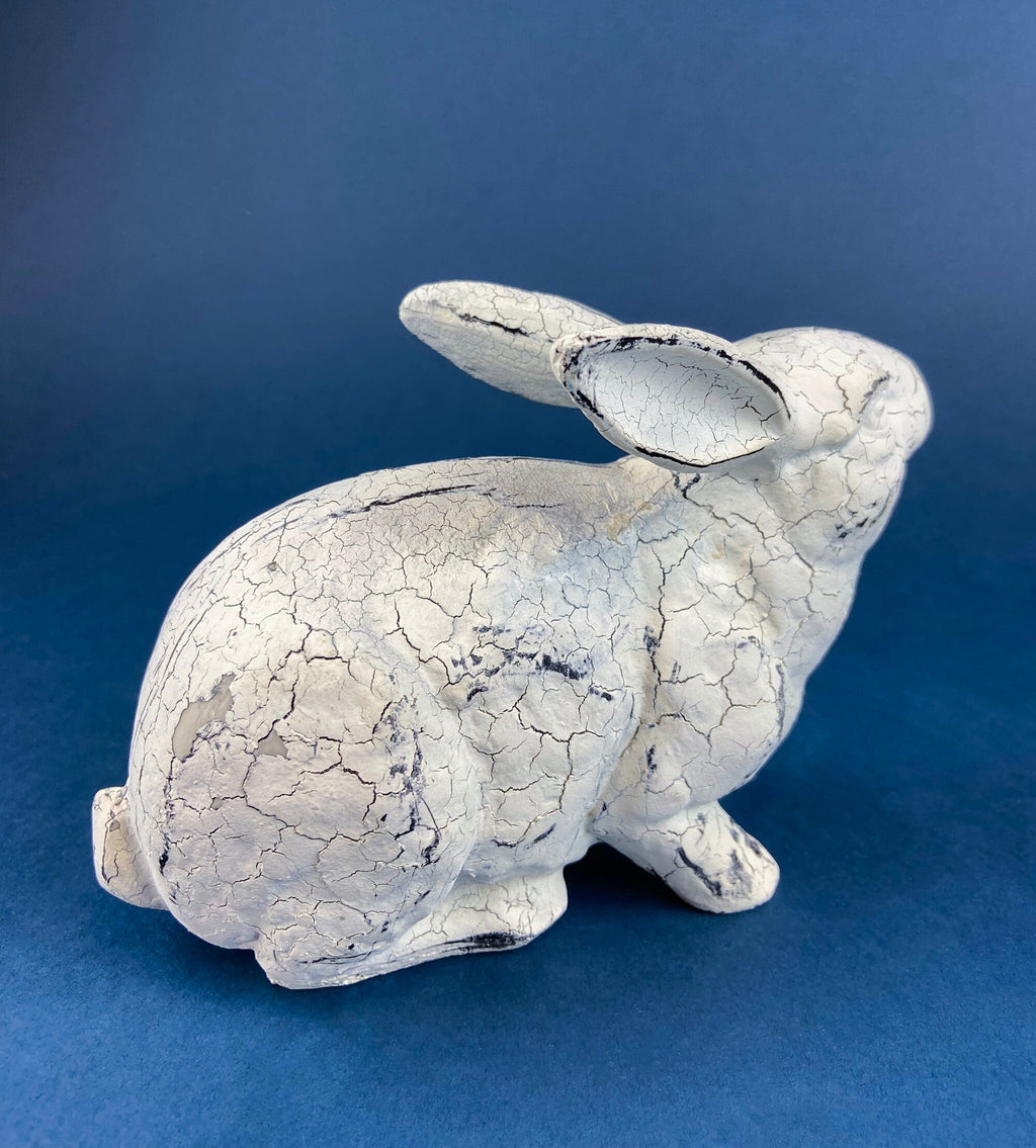 Rustic Crackle-Painted Bunny