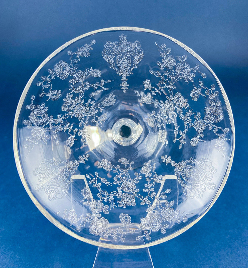 Cambridge Rose Point Champagne Glasses, Set of 5