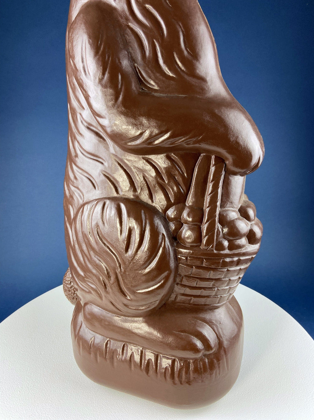 Don Featherstone Blow Mold Chocolate Bunny with Egg Basket