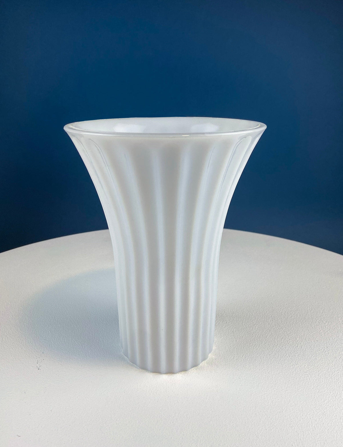 Fluted Milk Glass Vases, Set of 3