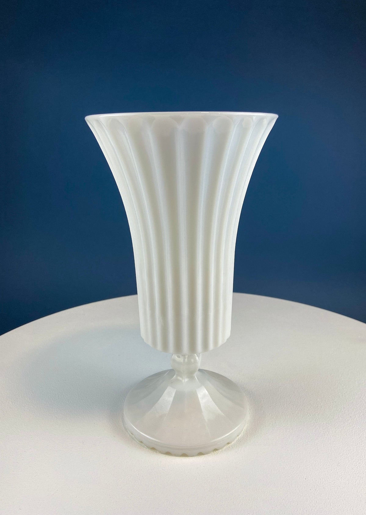 Fluted Milk Glass Vases, Set of 3