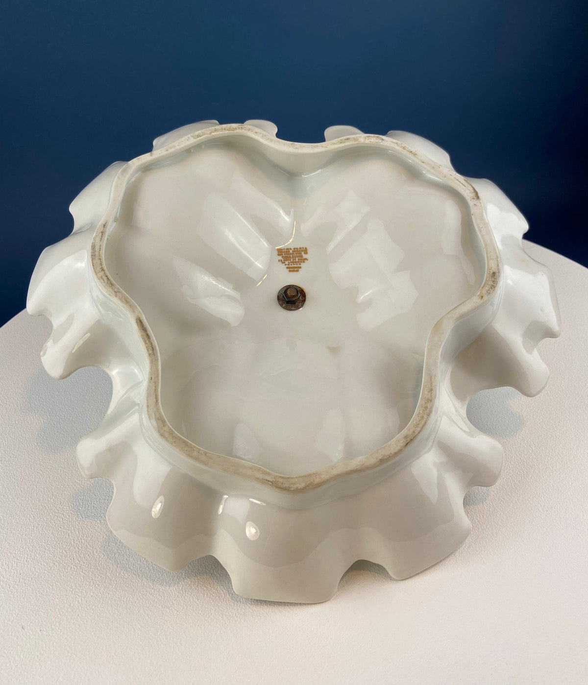 Limoges Gold Floral Divided Serving Bowl