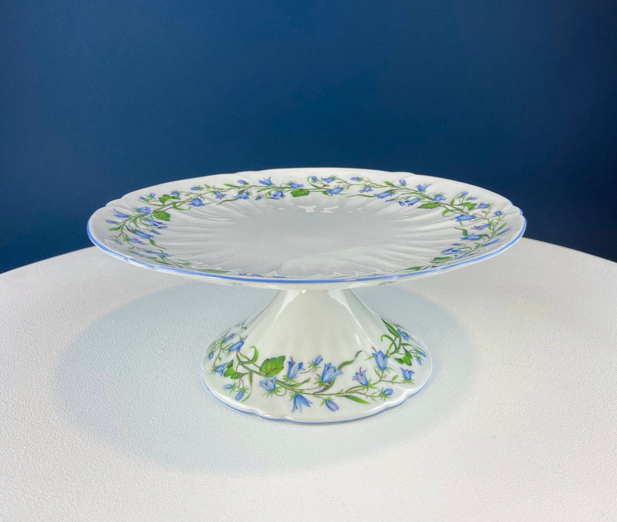 Shelley Harebell Footed Porcelain Cake Stand