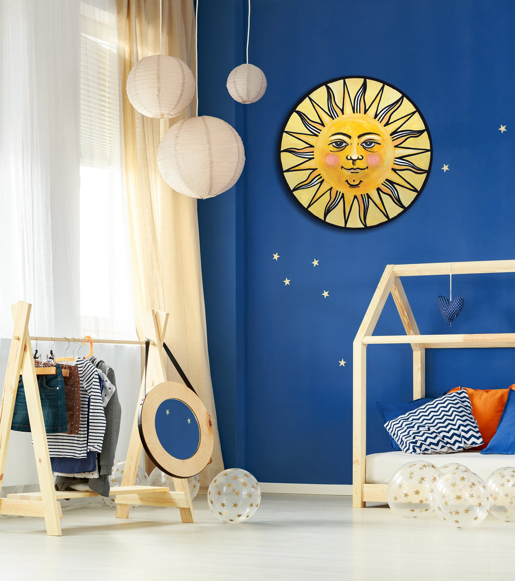 Smiling Sun Wall Art, 20"