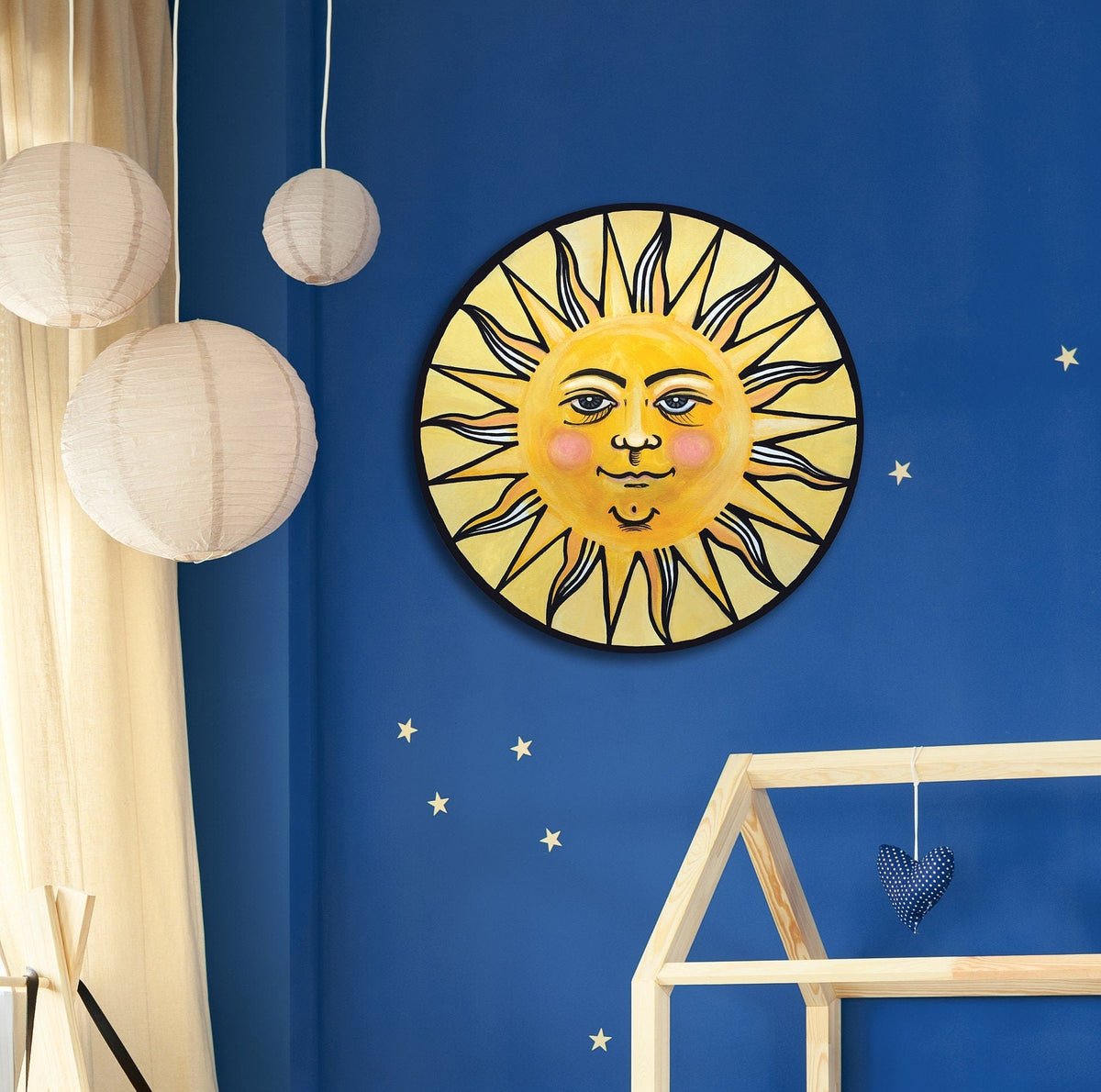 Smiling Sun Wall Art, 20"