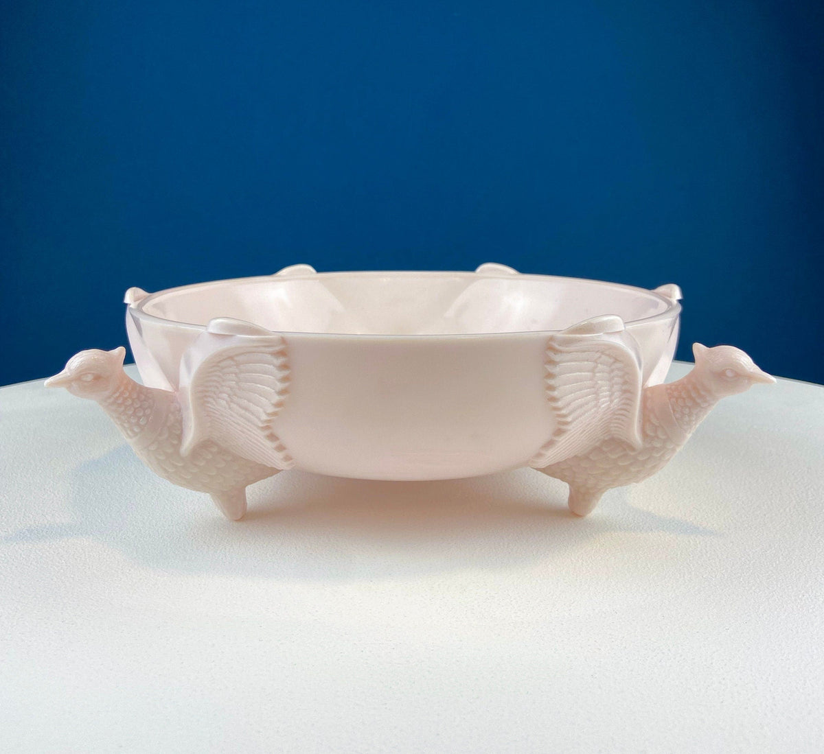 Jeannette Shell Pink Milk Glass Divided Platter