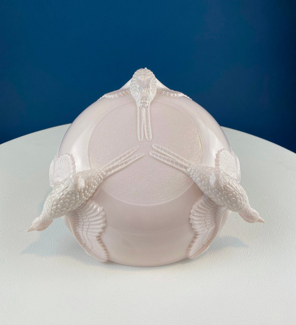 Jeannette Shell Pink Milk Glass Divided Platter