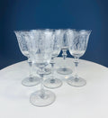 Tiffin Franciscan June Night Etched Wine Goblets, Set of 6