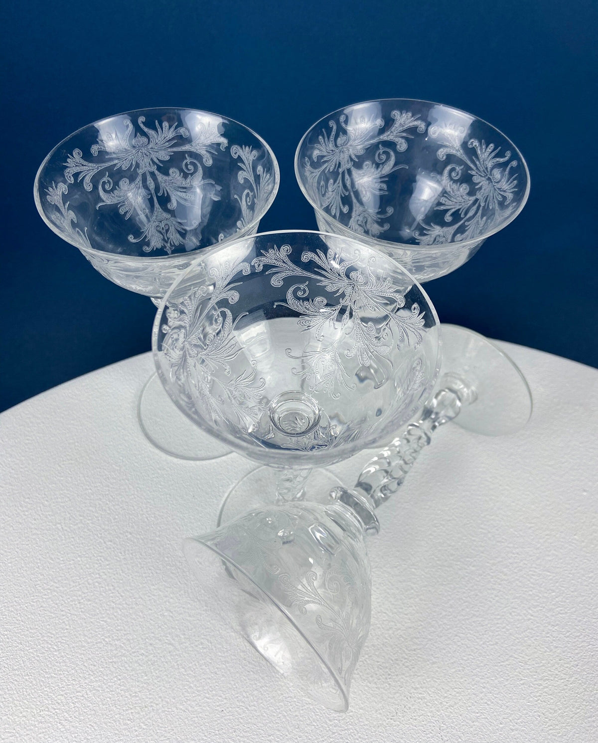 1930s Tiffin Franciscan Byzantine Sweet Wine Glasses, Set of 4