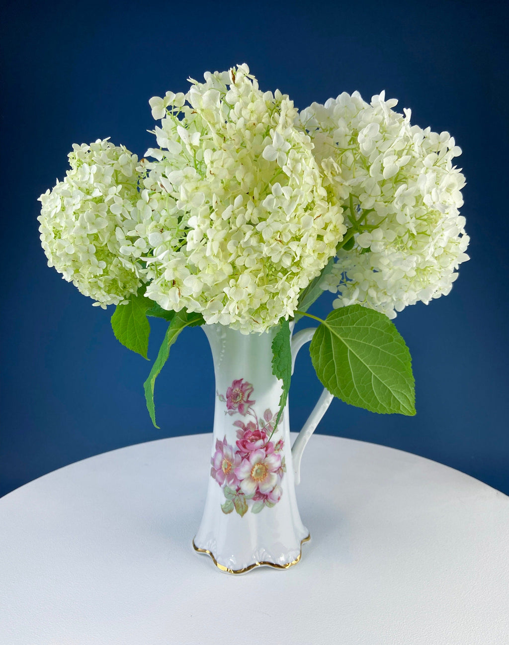 Bone China Insects & Flowers Pitcher Vase