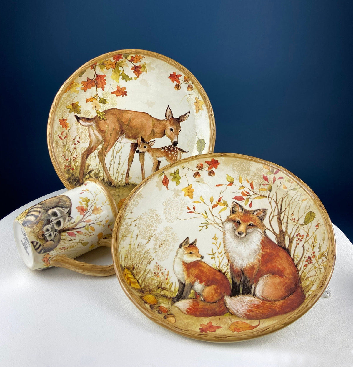 Deer Mom and Fawn Plate
