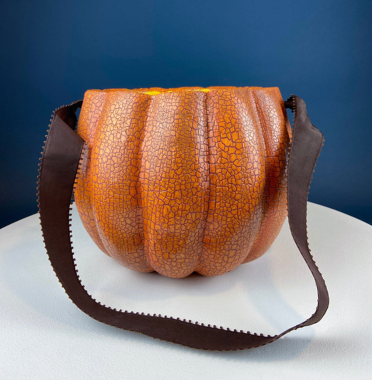 Papier Mache Jack-O-Lantern Basket