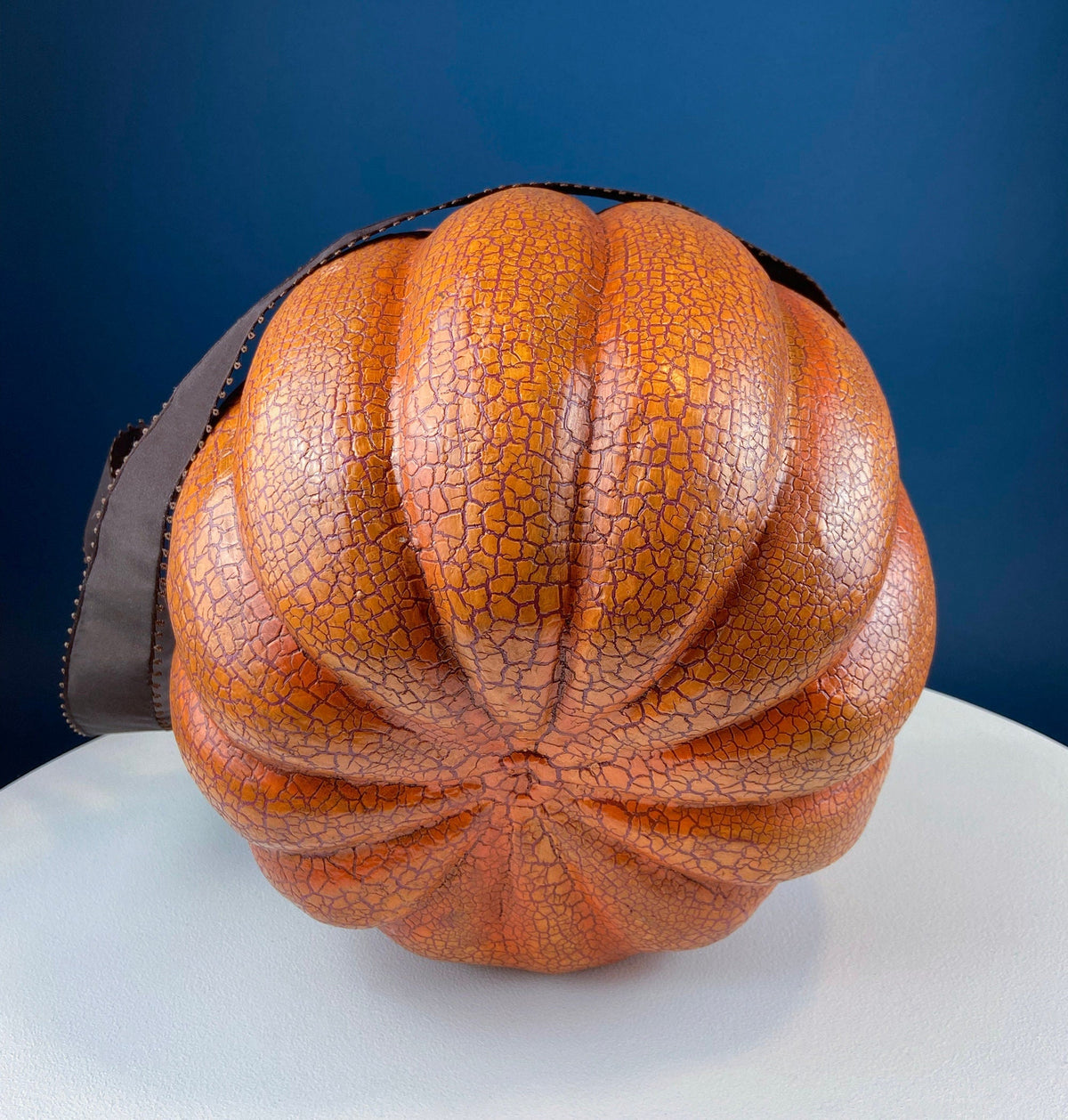 Papier Mache Jack-O-Lantern Basket