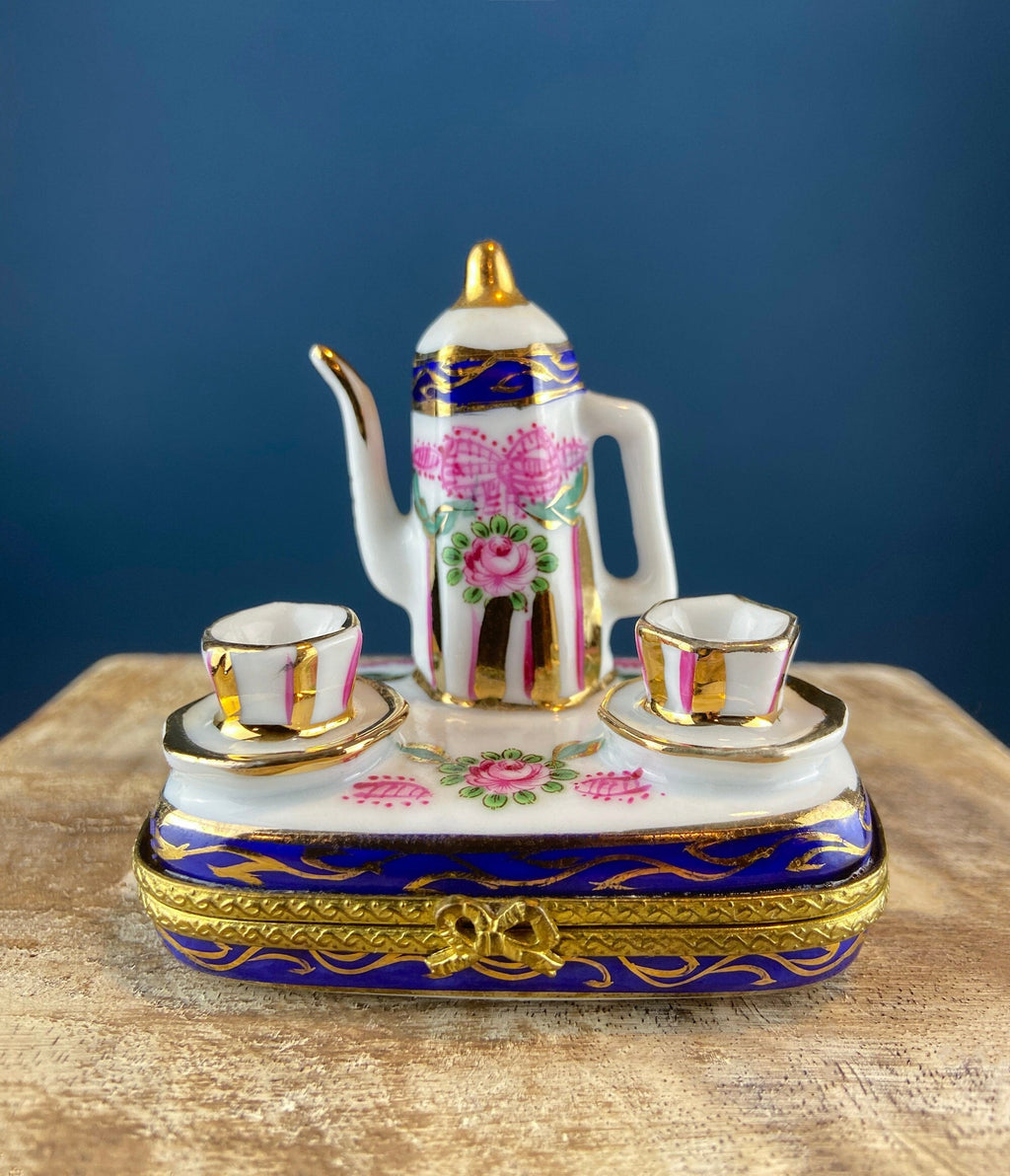 Limoges Tea Time Trinket Box