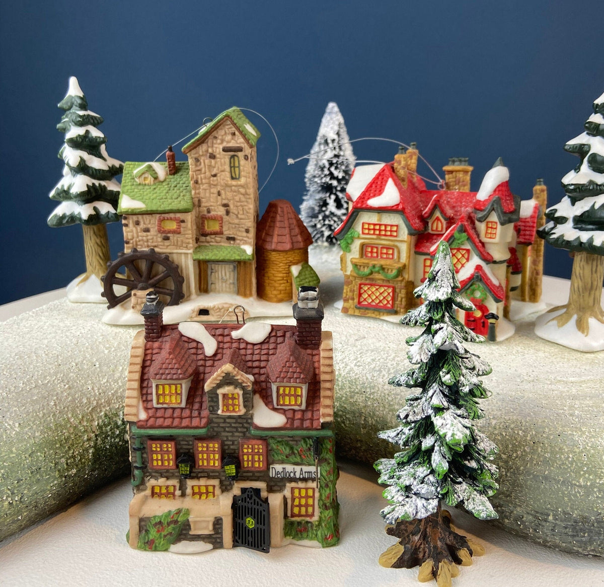 Department 56 Village Building Ornaments, Set of 3