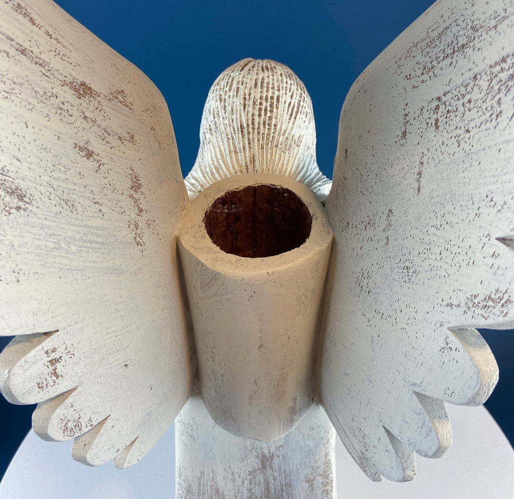 Hand-Carved Wooden Praying Angel, Limited Edition #15