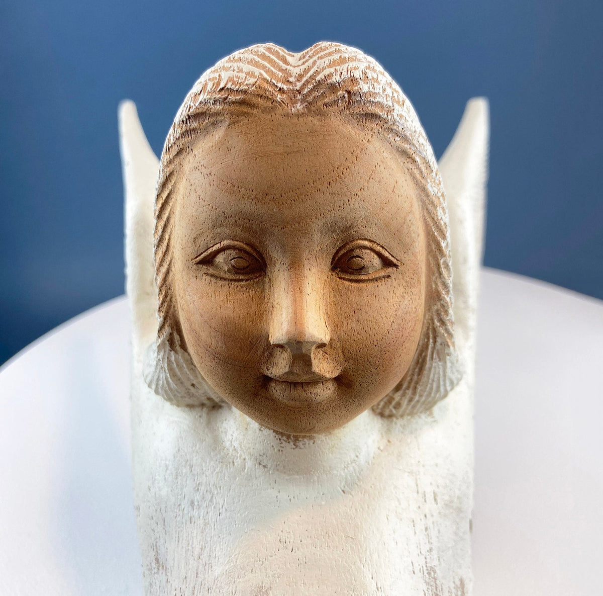 Hand-Carved Wooden Praying Angel, Limited Edition #15