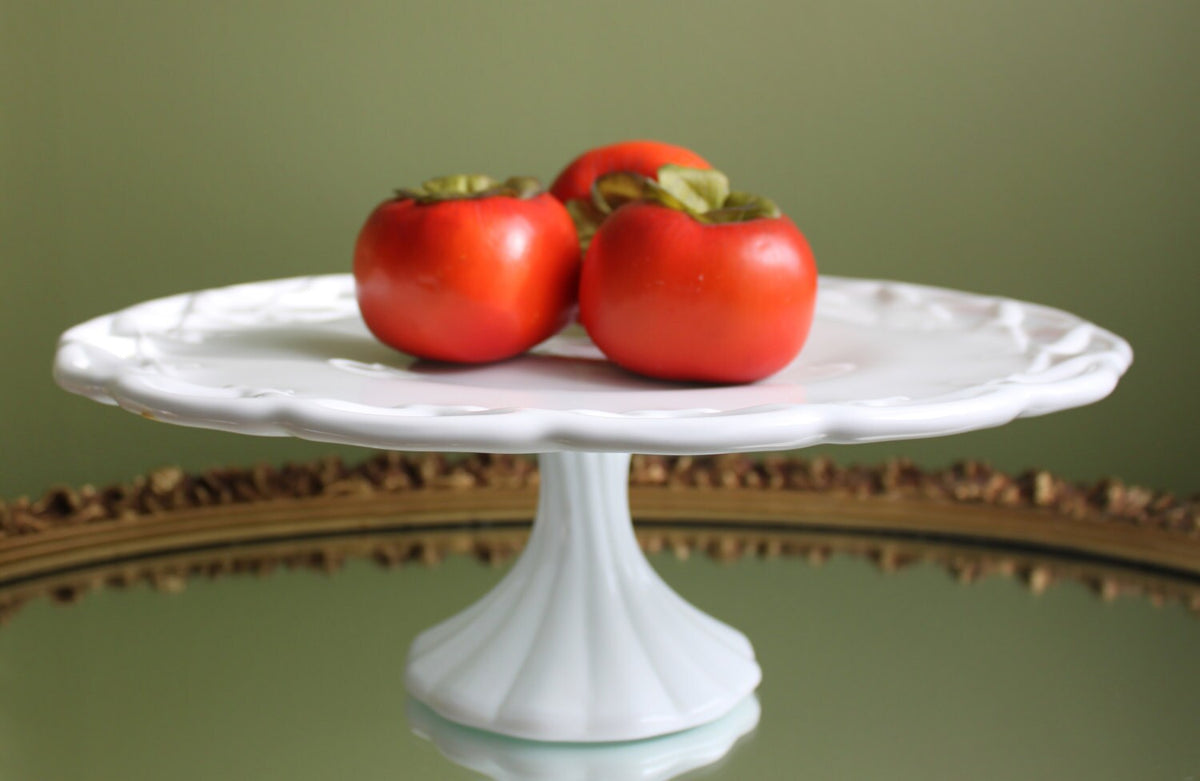Westmoreland Doric Milk Glass Pedestal Fruit Bowl, 10"