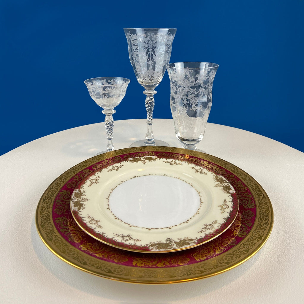 1930s Tiffin Franciscan Byzantine Sweet Wine Glasses, Set of 4