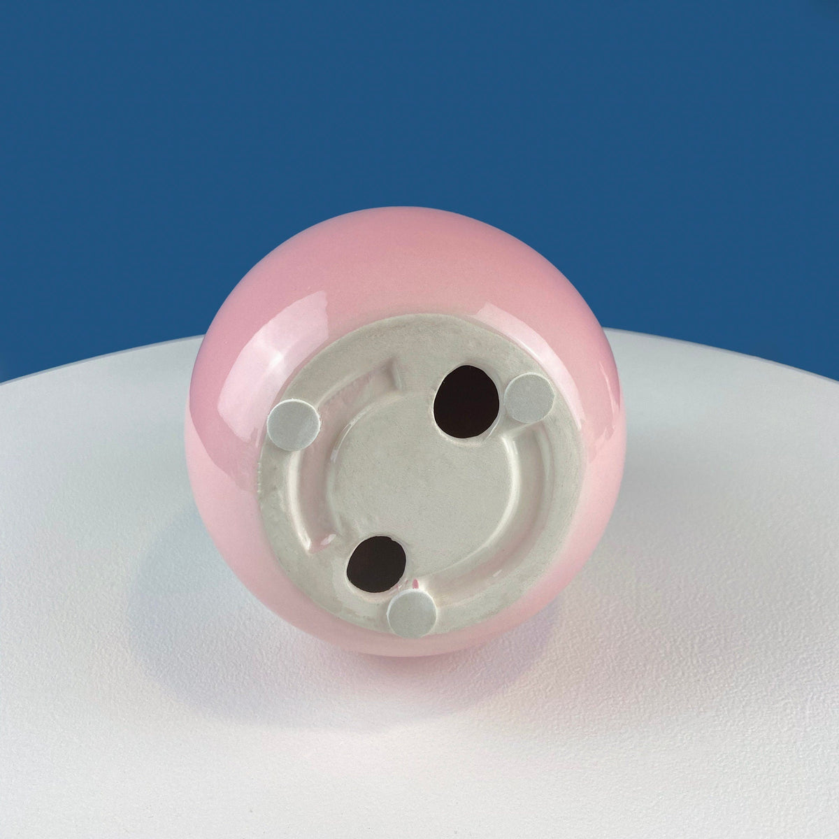Pink & White Ombre Ceramic Egg, 6"