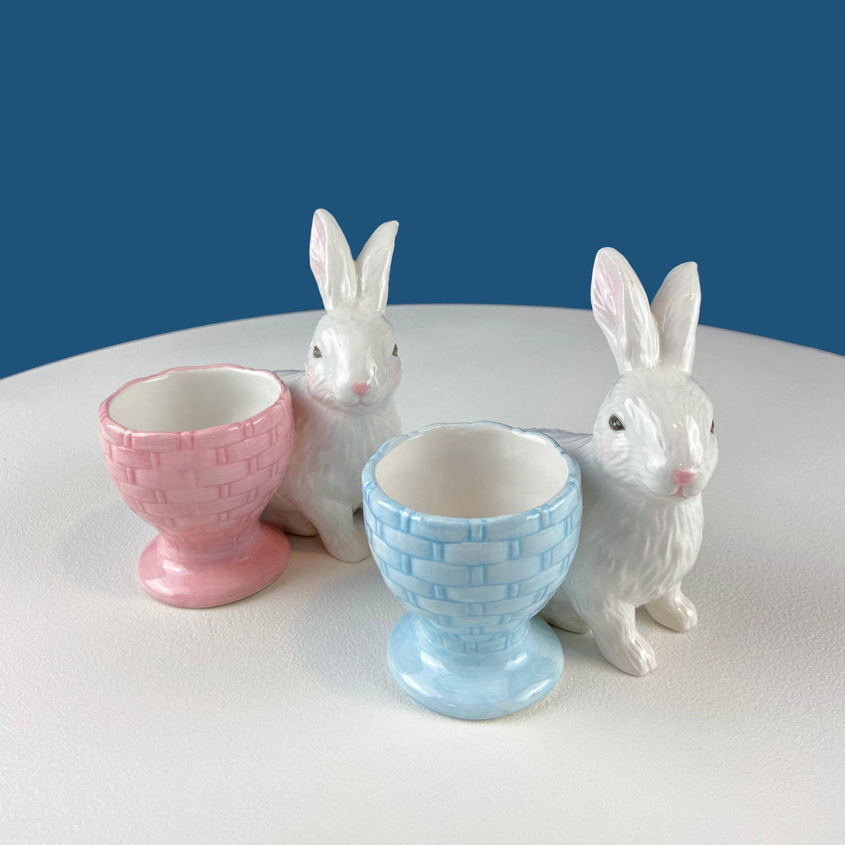 Hallmark Boy & Girl Bunny Egg Cups, Pair