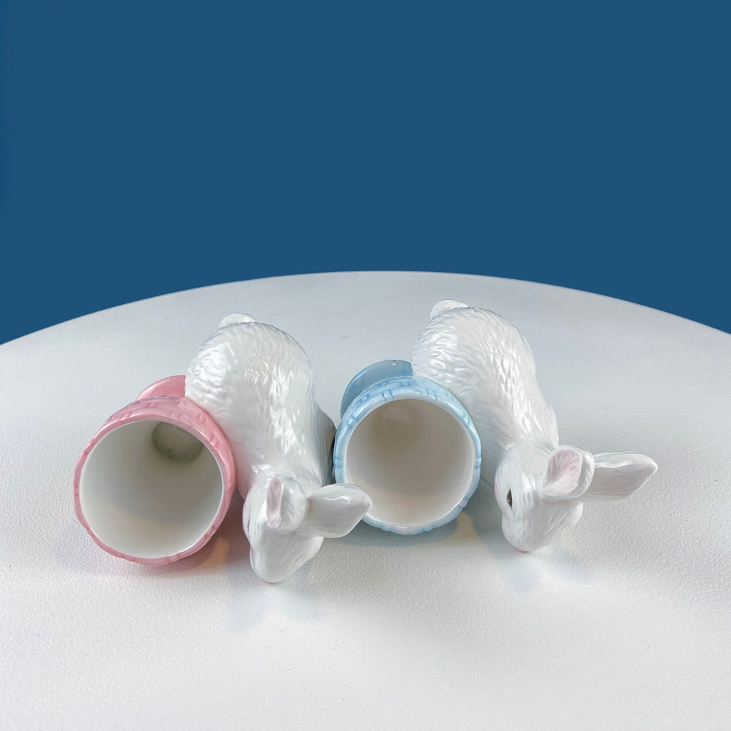 Hallmark Boy & Girl Bunny Egg Cups, Pair