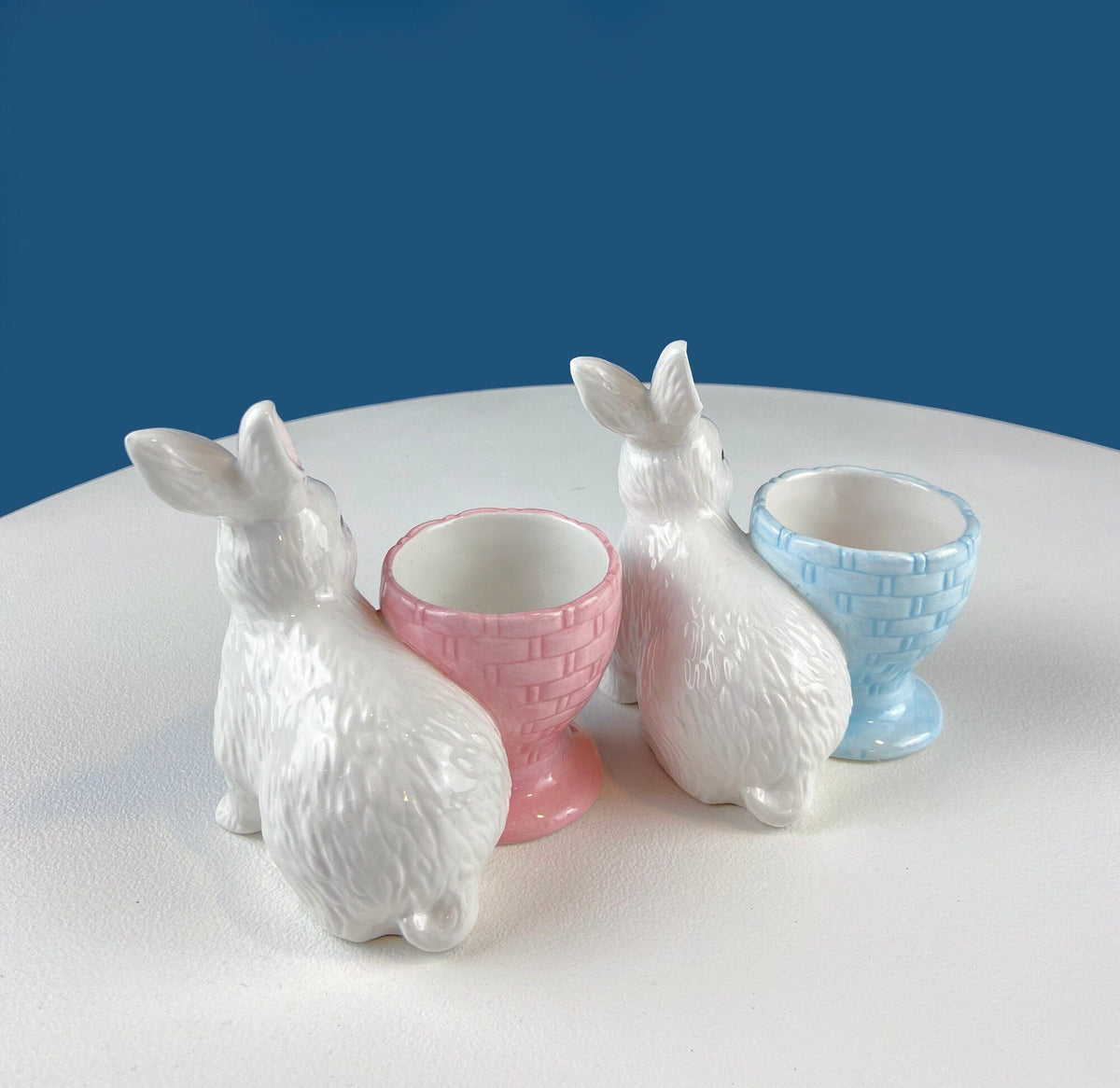 Hallmark Boy & Girl Bunny Egg Cups, Pair