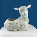 Blow Mold White Lamb Planter