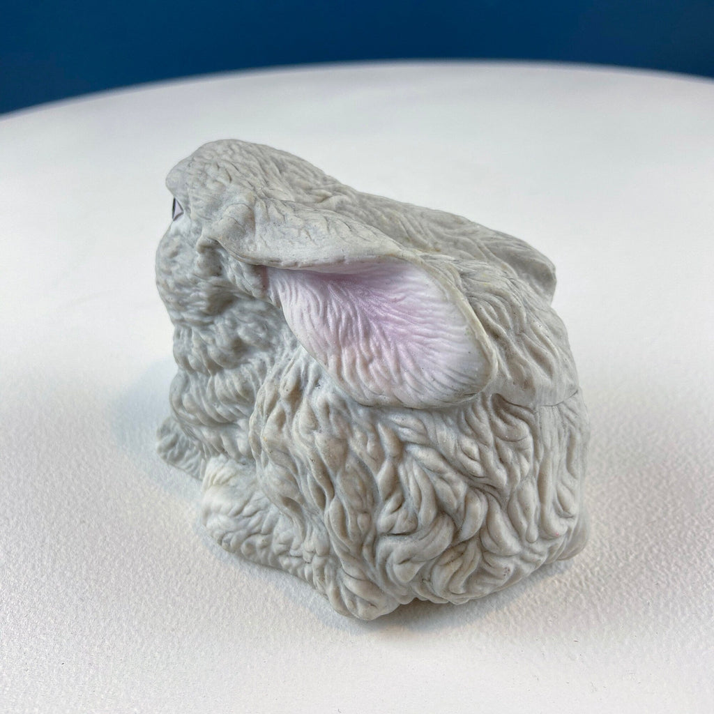 Gray Porcelain Bunny with Pink Ears