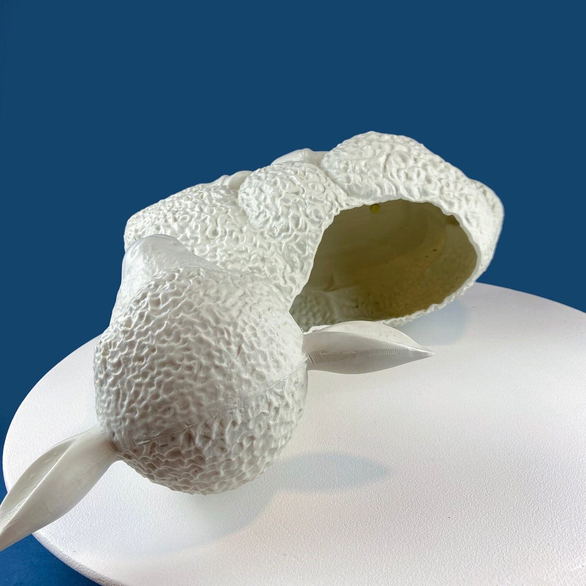 Blow Mold White Lamb Planter