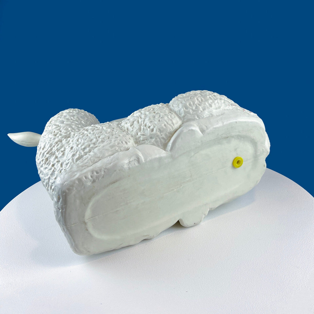Blow Mold White Lamb Planter