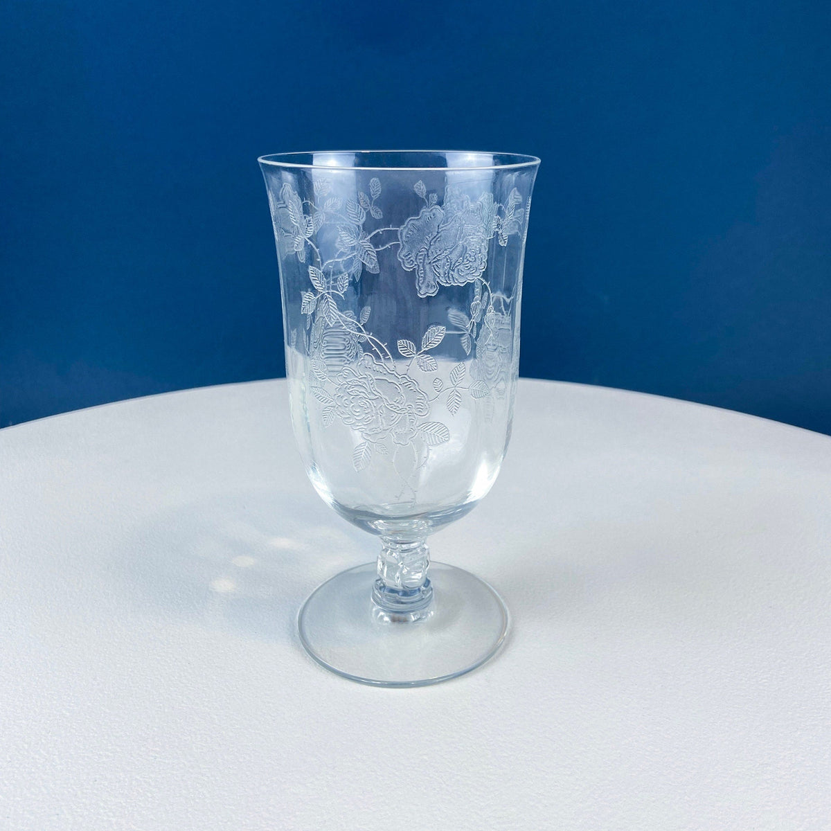 1930s Fostoria Willowmere Etched Iced Tea Glasses, Set of 4