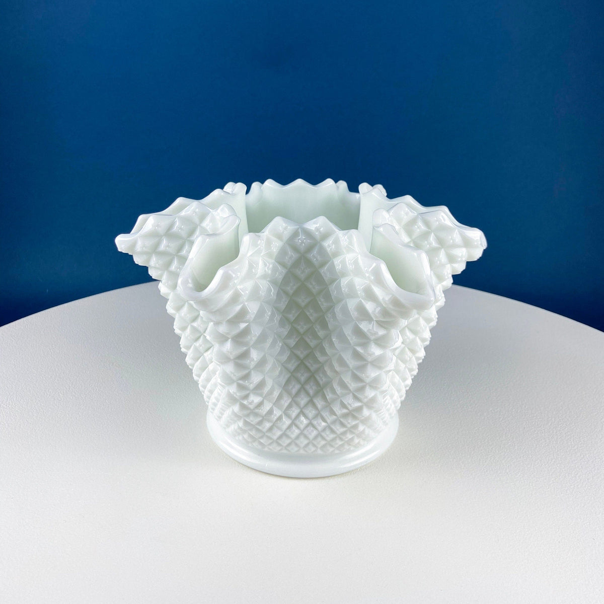 Westmoreland English Hobnail Milk Glass Ivy Vase