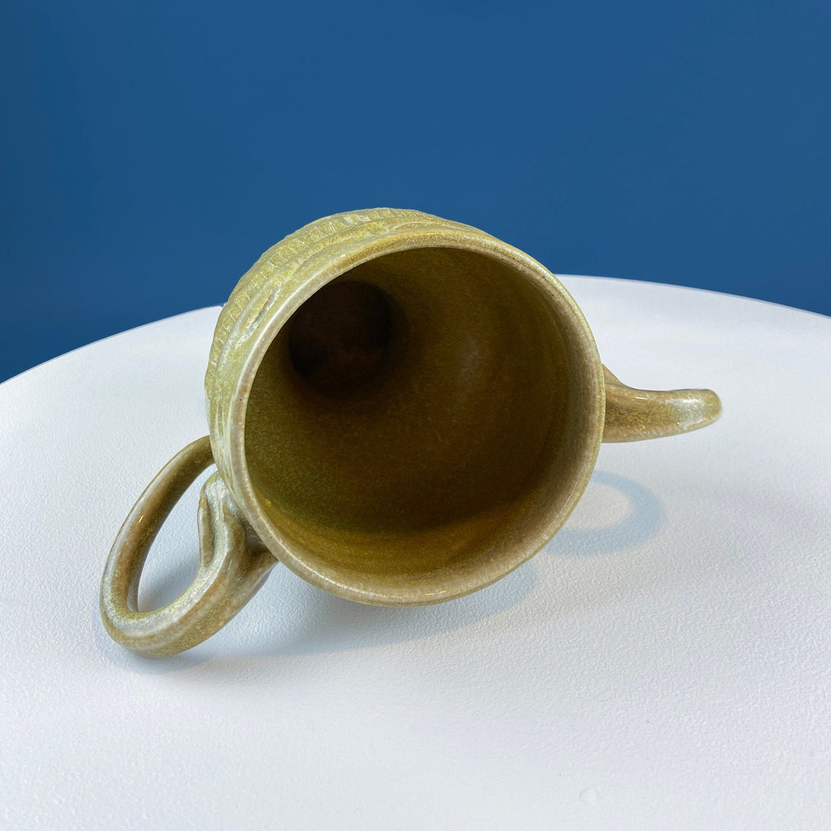 Olive Clay Pot Vase with Ears, Limited Edition
