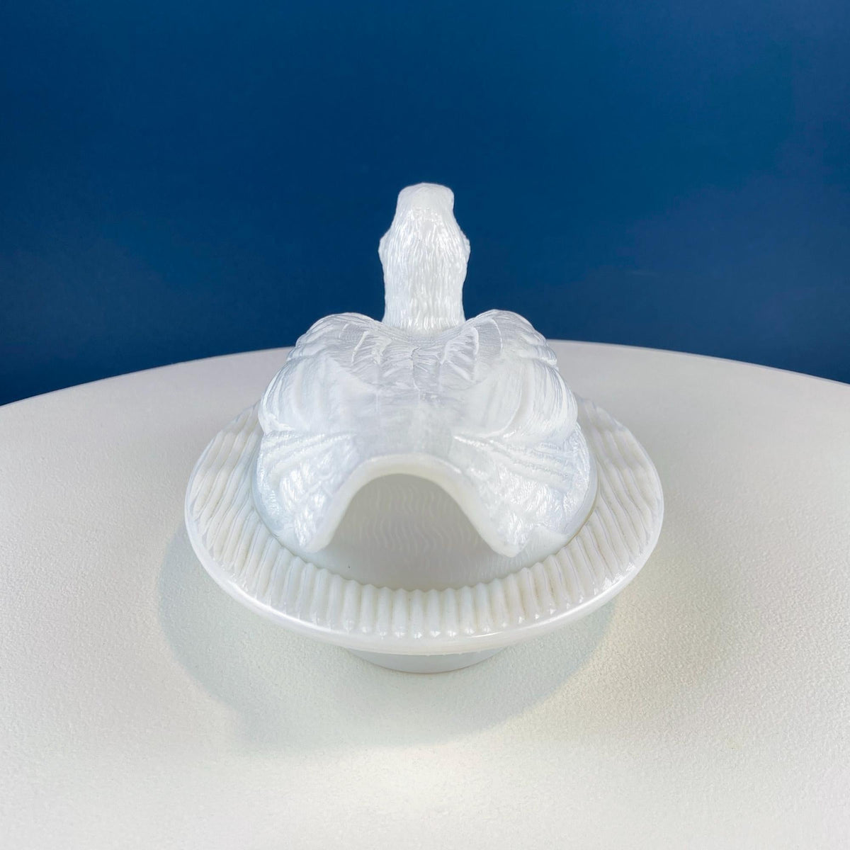Westmoreland Milk Glass Covered Duck Dish