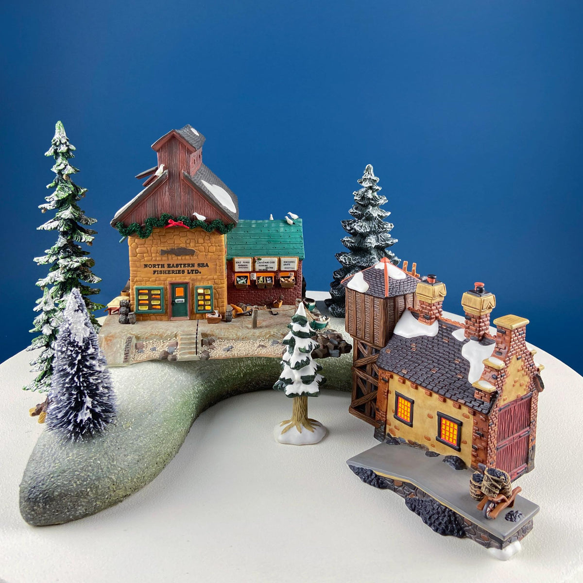 Miniature Village Houses, Set of 5