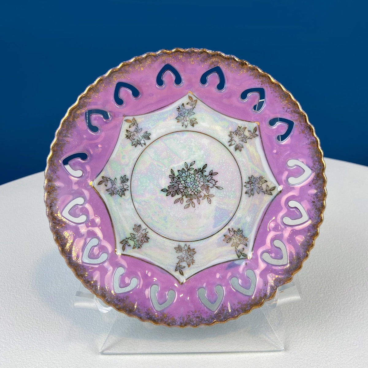 Pink Vintage Saucers, Mix & Match Set of 5